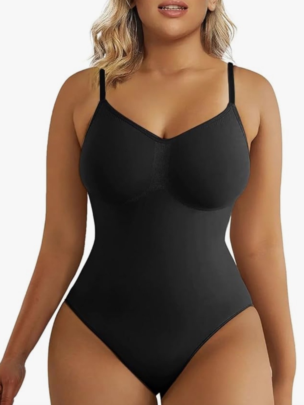 🚘 🆕 ShaperX Seamless Shapewear Thong Bodysuit – Black size S/M
